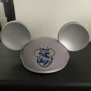 Sliver 25th Mickey ears.
